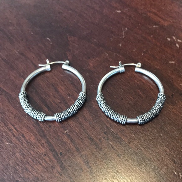 QVC Artisan Crafted Suarti Sterling Silver Hoops - Picture 1 of 6